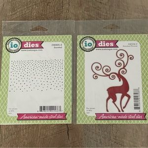 Impression obsession dies - American-made steel dies - snow and reindeer -